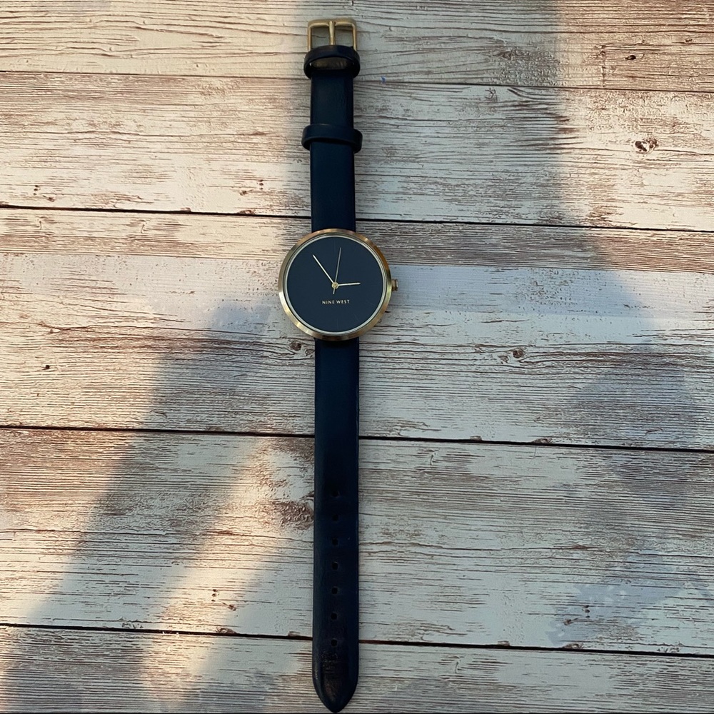 Nine West Blue Leather Watch